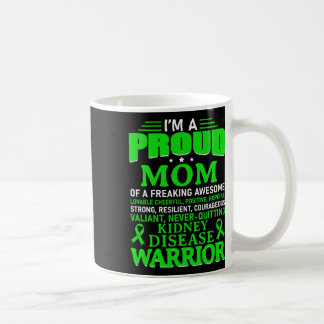 Caneca De Café Sensibilização Sobrevivente Fita Verde Mãe