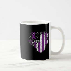 Caneca De Café Sensibilização Toxicodependência de Fita Roxa 1