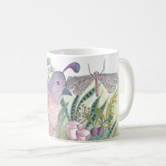 Caneca De Café Sentado com o Quail em Cristais