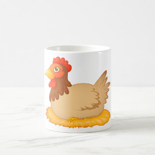 Caneca De Café Sentado no Nest Cute Fazenda