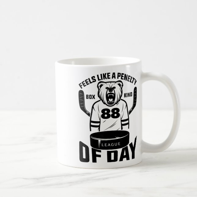 Caneca De Café Sente como um dia de caixa de penalidade engraçado (Direita)