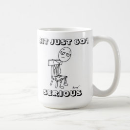 CANECA DE CAFÉ SENTE-SE SÉRIO.