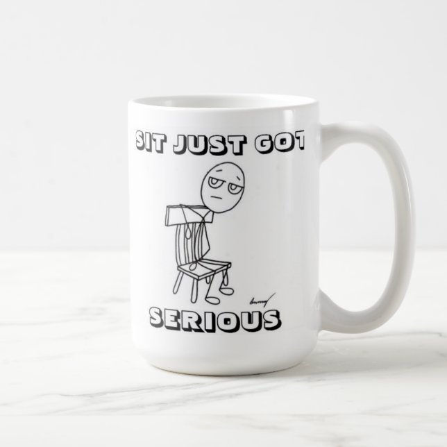 CANECA DE CAFÉ SENTE-SE SÉRIO. (Direita)