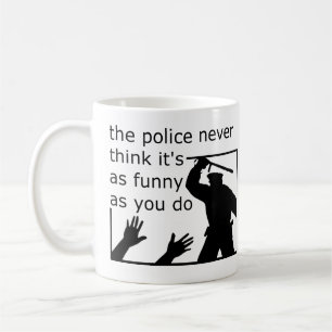 Caneca De Café Sentido Policial De Humor Engraçado Mug