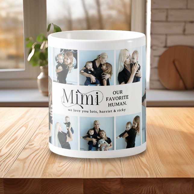 Caneca De Café Sentimental Photo Collage Mimi Keepsake (Criador carregado)
