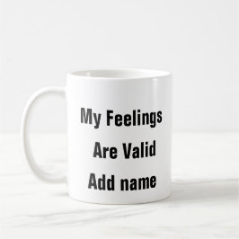 Caneca De Café Sentimentos de saúde mental são amor próprio válid