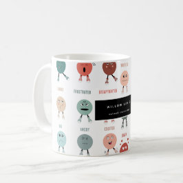 Caneca De Café Sentimentos Emoções Enfrentam Conselheiro Escolar 