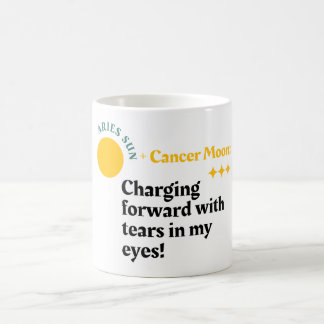 Caneca De Café Sentimentos ferozes - Aries Sun, Cancer Moon Zodia