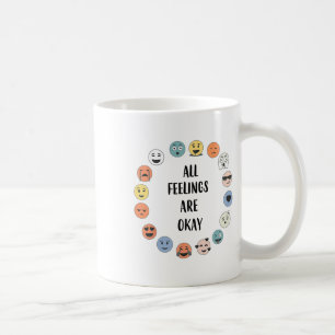 Caneca De Café Sentimentos São Bons, Professor Psicólogo Coun