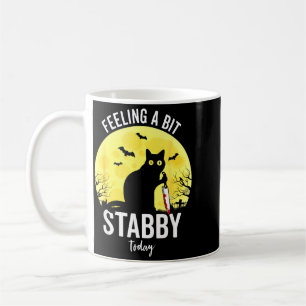 Caneca De Café Sentindo-me Um Pouco Estabada Funny Gato Preto Hal
