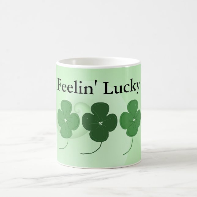 Caneca De Café Sentindo-se Sortudo... (Centro)