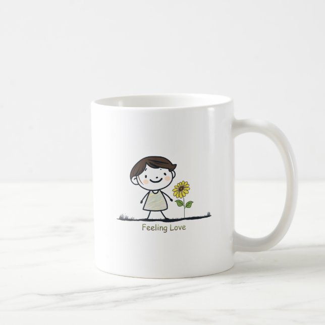Caneca De Café Sentir amor (Direita)