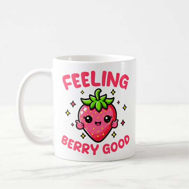 Caneca De Café Sentir Berry Boa Morango Engraçada (Esquerda)