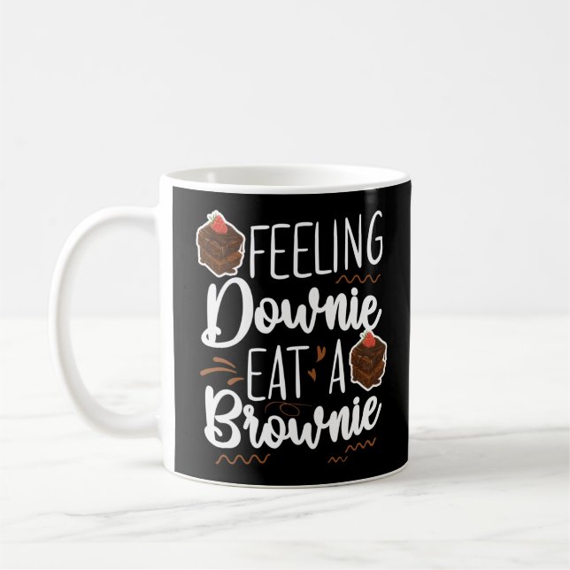 Caneca De Café Sentir-Se Abaixo Comer Um Brownie Brownie Pun (Esquerda)