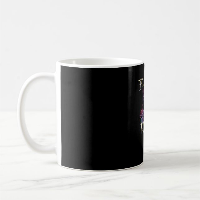Caneca De Café Sentir T-Shirt Clássico de Gato Preto Testemunha (Esquerda)