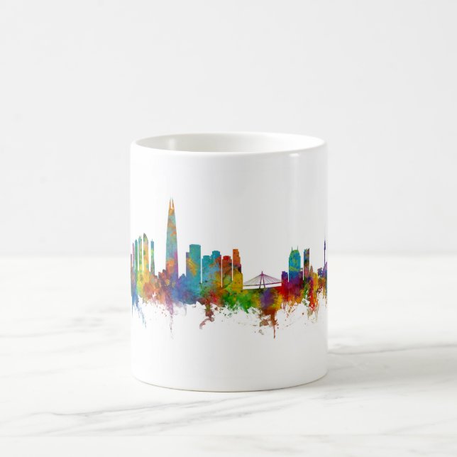 Caneca De Café Seoul Skyline Coreia do Sul (Centro)