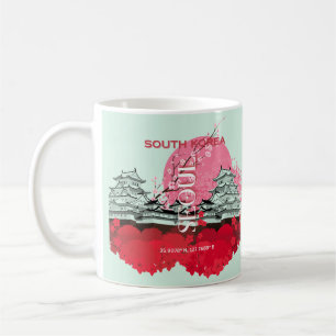 Caneca De Café Seoul South Korea Viagem Art
