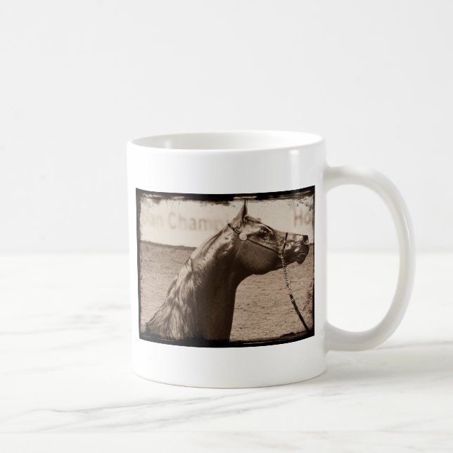 Caneca De Café Sepia Arabian Stallion (Direita)