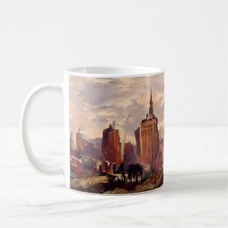Caneca De Café Sepia NYC Skyline Pastoral Mug