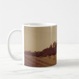 Caneca De Café Sepia Trator Bail Hay