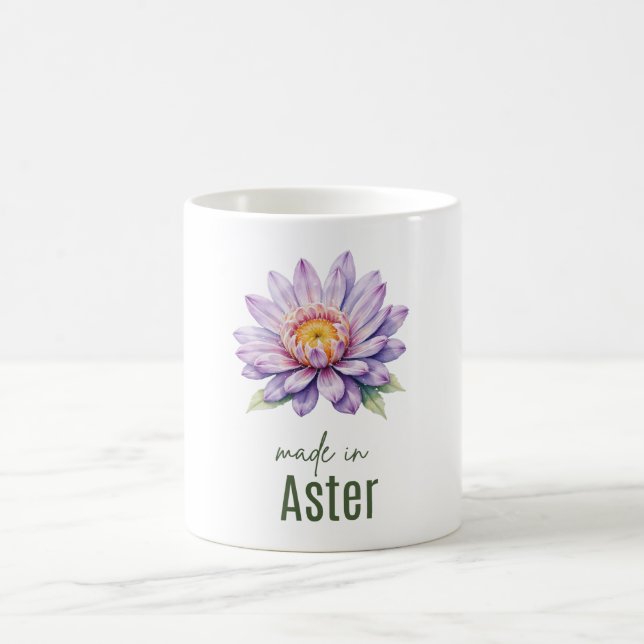 Caneca De Café September Aster  Flower Mug | Coffee Cup (Centro)