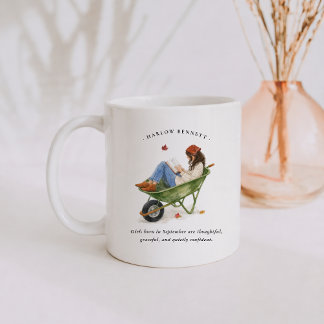 Caneca De Café September Birth Month Girl | Monogram 