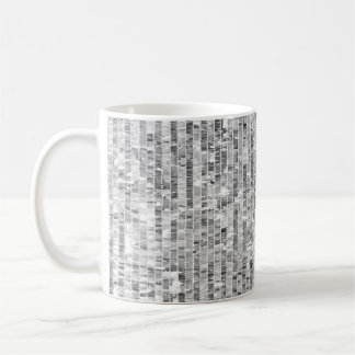 Caneca De Café Sequências prateadas, fundo sem costura glamouroso