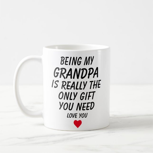 Caneca De Café Ser Avô É Realmente O Único Presente Que Você Prec (Esquerda)