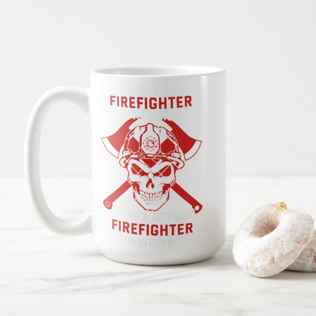 Caneca De Café Ser bombeiro aposentado é uma honra (Com Donut)