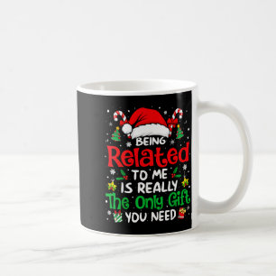 Caneca De Café Ser Parente Meu Camisa de Natal Divertida Família 