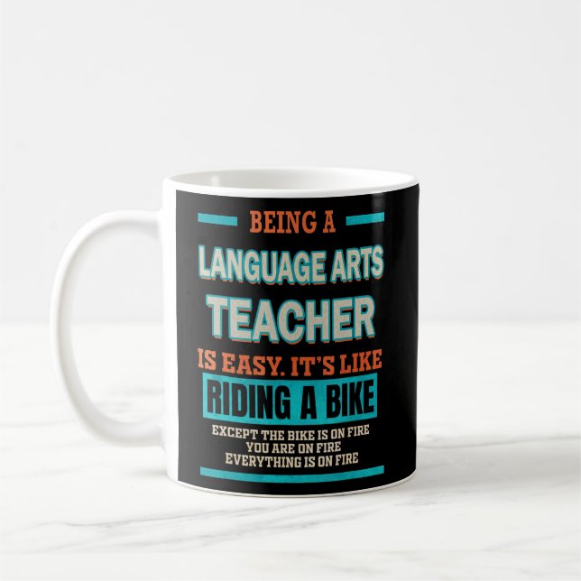 Caneca De Café Ser professor de Artes Linguísticas é como andar d (Esquerda)