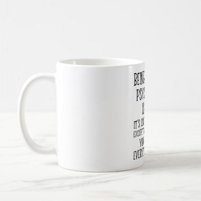 Caneca De Café Ser Psicólogo Escolar É Fácil Engraçado (Esquerda)