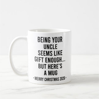 Caneca De Café Ser seu tio é presente suficiente Feliz Natal