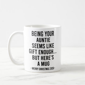Caneca De Café Ser Tua Tia é Presente Suficiente Feliz Natal