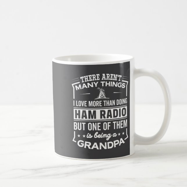 Caneca De Café Ser um Avô de Rádio Amador Divertido Homem Velho  (Direita)
