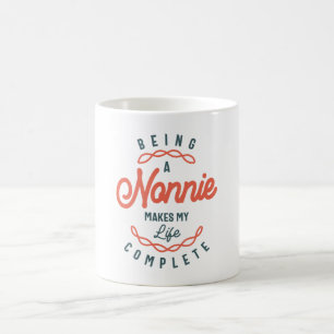 Caneca De Café Ser um nonnie faz minha vida um Dia de as mães com