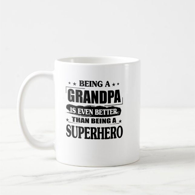 Caneca De Café Ser Vovô É Melhor Que Ser Superh (Esquerda)