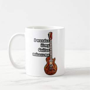 Caneca De Café Será que meu violão me sente falta de mim?