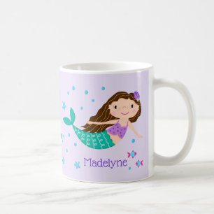 Caneca De Café Sereia Cuja Roxa É Personalizada