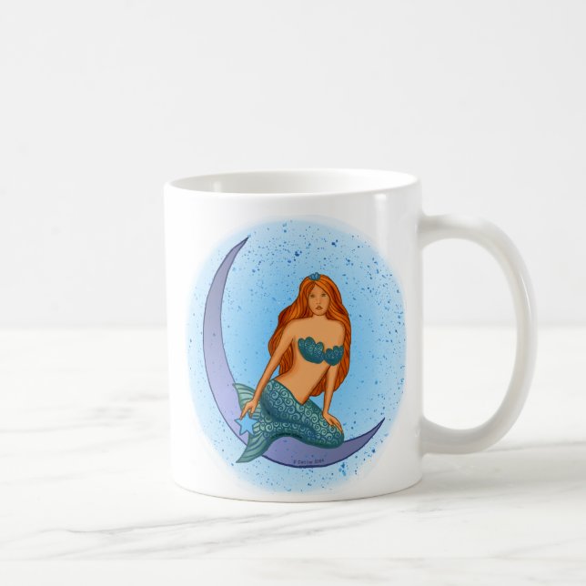 Caneca De Café Sereia da Lua Noturna (Direita)