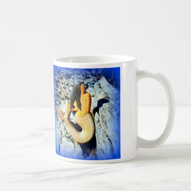 Caneca De Café sereia de cabelos negros (Direita)