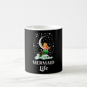 Caneca De Café Sereia do Mar Sereia Menina Engraçada Noite Dotada
