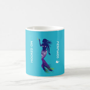 Caneca De Café Sereia e gancho de Ouro