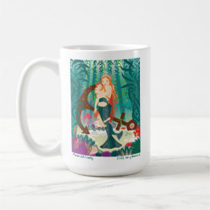 Caneca De Café Sereia Família (ruivas)