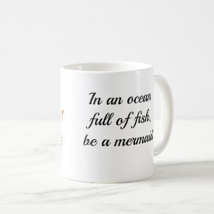 Caneca De Café Sereia Gira Com Seacavalo Cita Coffee Mug