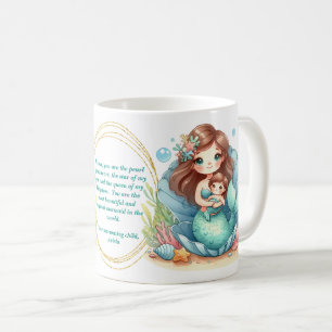 Caneca De Café Sereia Madre Gift Mug com uma bela mensagem