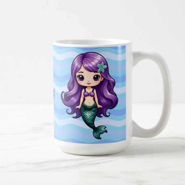 Caneca De Café Sereia Roxa (Direita)