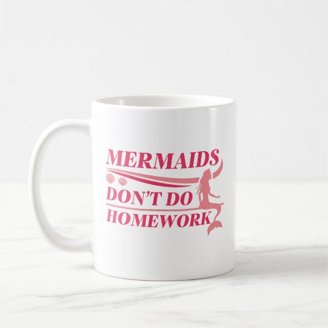 Caneca De Café Sereias não fazem trabalho de casa (Esquerda)