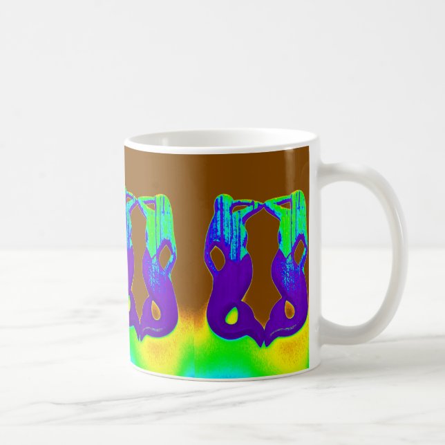 Caneca De Café sereias roxas/verdes (Direita)