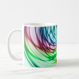 Caneca De Café Serendipidade | Arte Fractal Multicolor